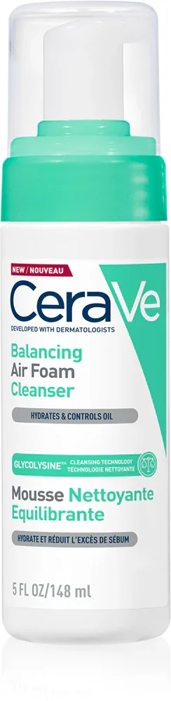 CeraVe Cleansers Balancing Air Foam Cleanser - Пенка для очищения кожи смешанного и нормального типа, 148 мл