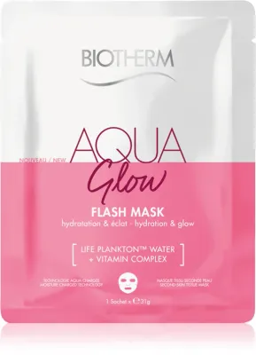 Biotherm Aqua Glow Flash Mask - Маска в тканевом пакете, 31 г