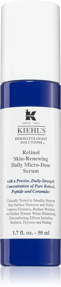 Kiehl's Dermatologist Solutions Retinol Skin-Renewing Daily Micro-Dose Serum - Сыворотка против морщин с ретинолом для всех типов кожи, включая чувствительную