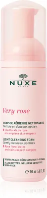 Nuxe Very Rose Light Cleansing Foam - Нежная очищающая пенка для всех типов кожи, 150 мл