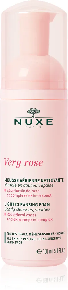 Nuxe Very Rose Light Cleansing Foam - Нежная очищающая пенка для всех типов кожи, 150 мл