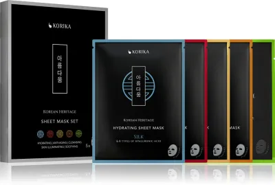 KORIKA Korean Heritage Sheet Mask Set - Набор масок для лица 5 шт