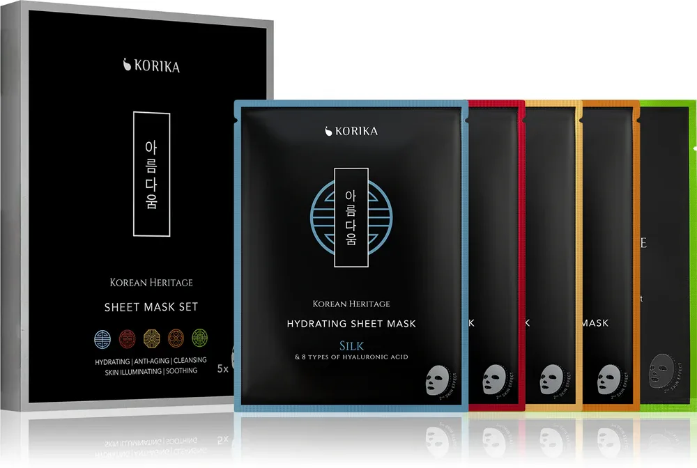 KORIKA Korean Heritage Sheet Mask Set - Набор масок для лица 5 шт