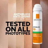 La Roche-Posay Anthelios - Освежающий спрей для лица против блеска кожи SPF 50+, 75 мл — фото 5