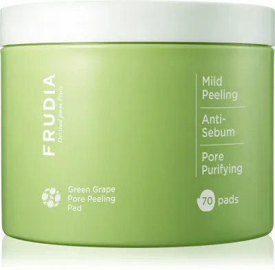 Frudia Green Grape - Очищающие пилинг-патчи для лица против блеска и расширенных пор, 70 шт