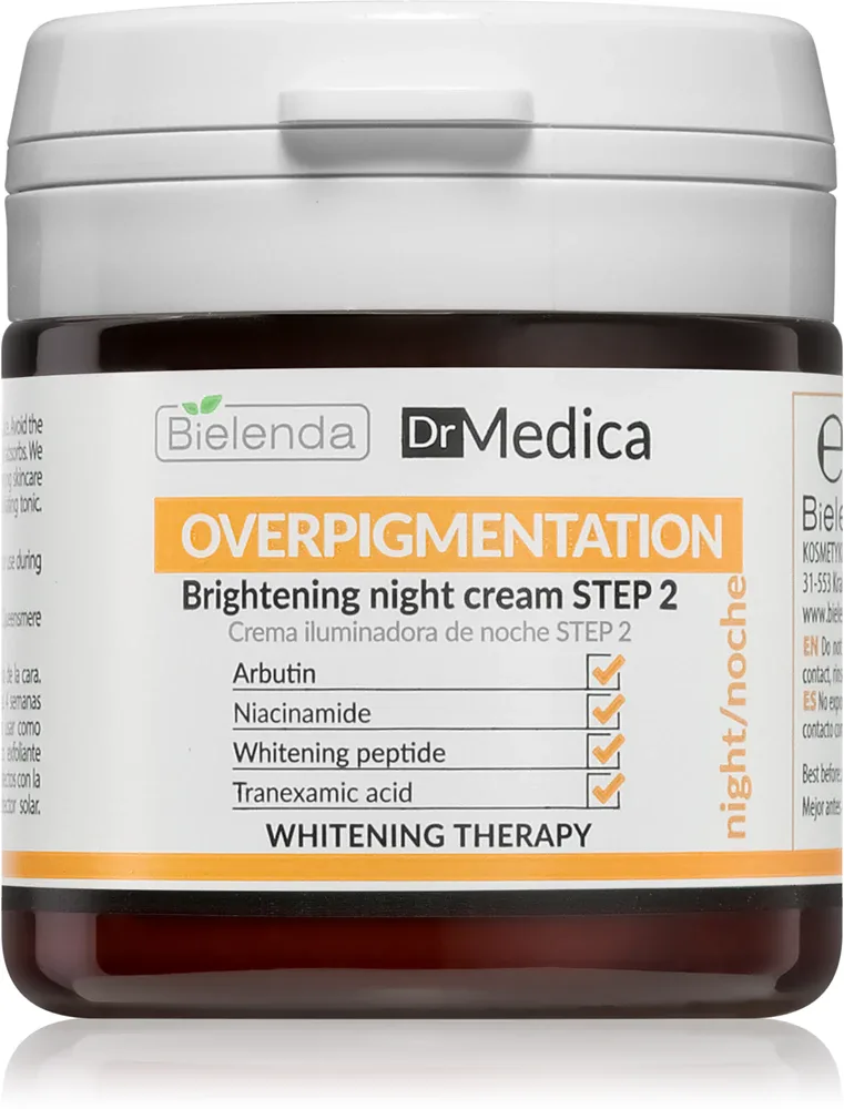 Bielenda Dr Medica Overpigmentation - Осветляющий ночной крем для кожи с пигментными пятнами, 50 мл