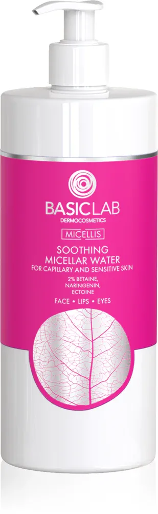 BasicLab Dermocosmetics Micellis - Успокаивающая мицеллярная вода для кожи, склонной к покраснениям, 500 мл