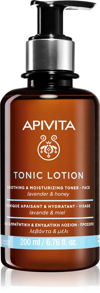 Apivita Moisturizing Face Tonic - Увлажняющий тоник для лица, успокаивающий, 200 мл