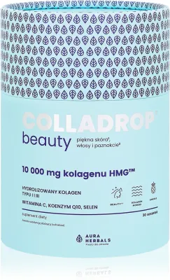 Добавка к пище Aura Herbals Colladrop Beauty collagen HMG 10 000 mg в порошке, вкус ананаса, 30 шт вкус ananas