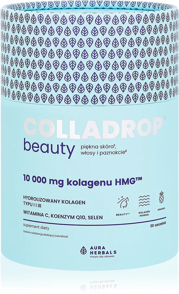 Добавка к пище Aura Herbals Colladrop Beauty collagen HMG 10 000 mg в порошке, вкус ананаса, 30 шт вкус ananas