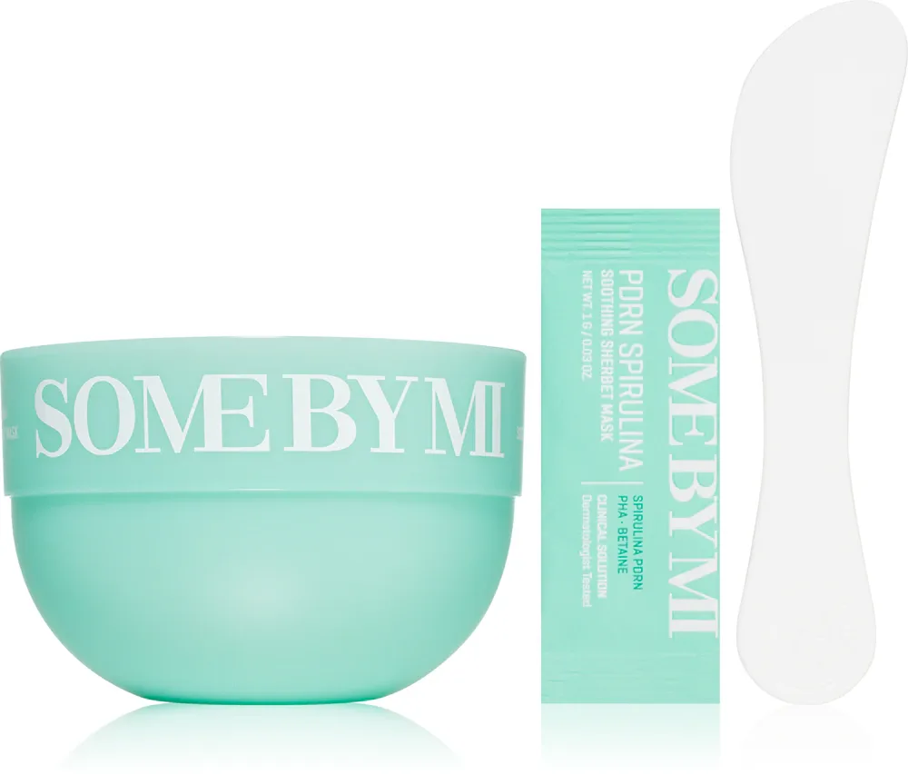 Some By Mi PDRN Spirulina Soothing Sherbet Mask - Успокаивающая маска для лица с охлаждающим эффектом, 10 г