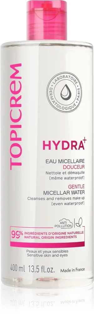 Topicrem UH FACE Gentle Micellar Water - Мицеллярная вода для чувствительной кожи и области вокруг глаз, мягко очищающая