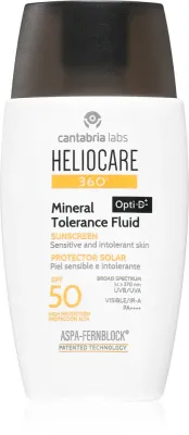 Heliocare 360 Mineral Tolerance Fluid - Минеральный защитный флюид для лица SPF 50, 50 мл