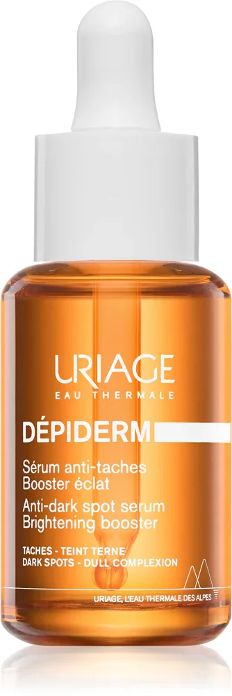 Uriage Depiderm Anti-Dark Spot Brightening Booster Serum - Сыворотка для лица, корректирующая пигментные пятна с осветляющим эффектом, 30 мл