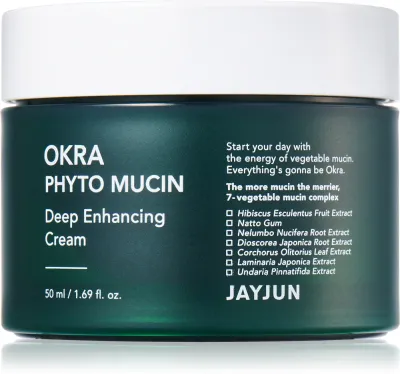 Jayjun Okra Phyto Mucin Deep - Восстанавливающий увлажняющий крем для лица, 50 мл