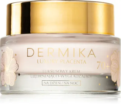Dermika Luxury Placenta - Упругий крем для лица с эффектом выравнивания 70+, 50 мл