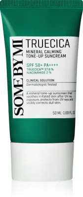 Some By Mi Truecica Mineral Calming Tone-up Suncream - Смягчающий защитный крем SPF 50+, 50 мл