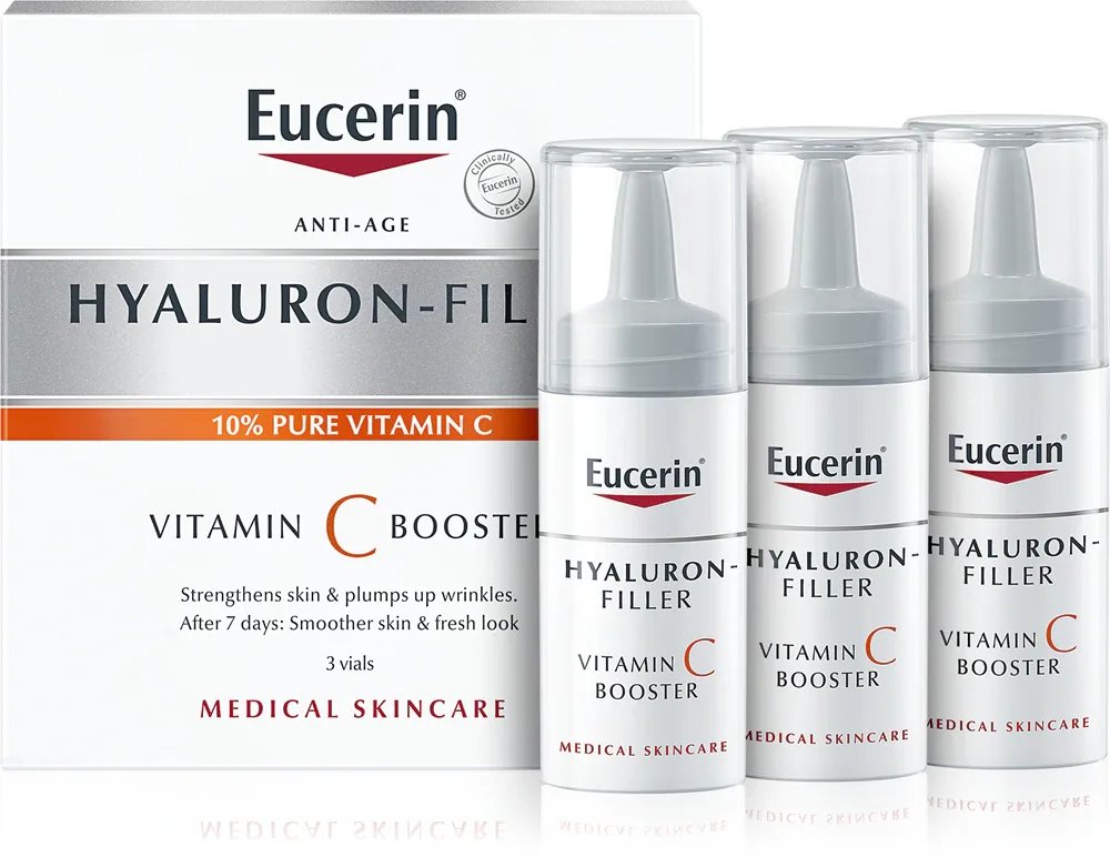 Eucerin Hyaluron-Filler Vitamin C Booster - Сыворотка против морщин с витамином C, осветляющая