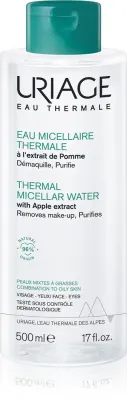 Uriage Hygiene Thermal Micellar Water - Combination to Oily Skin - Очищающий мицеллярный раствор для жирной и комбинированной кожи