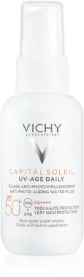 Vichy Capital Soleil UV-Age Daily - Солнцезащитный флюид для лица антивозрастной SPF 50+