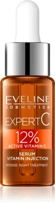 Сыворотка для лица Eveline Cosmetics Expert C ночная, с витамином C, с гиалуроновой кислотой, 18 мл
