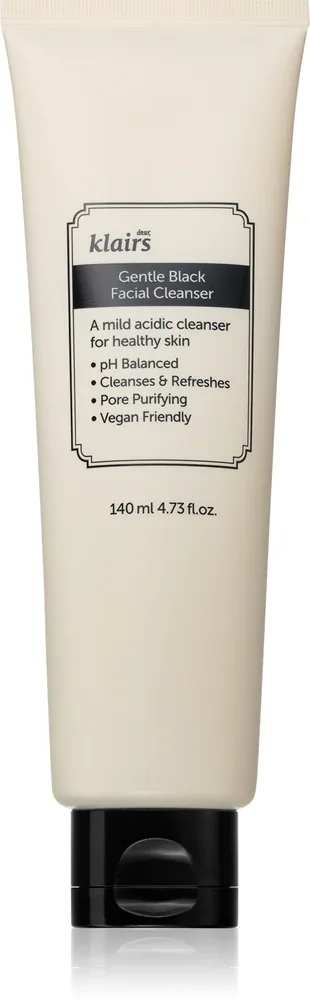 Klairs Gentle Black Facial Cleanser - Нежный очищающий гель для чувствительной кожи, 140 мл
