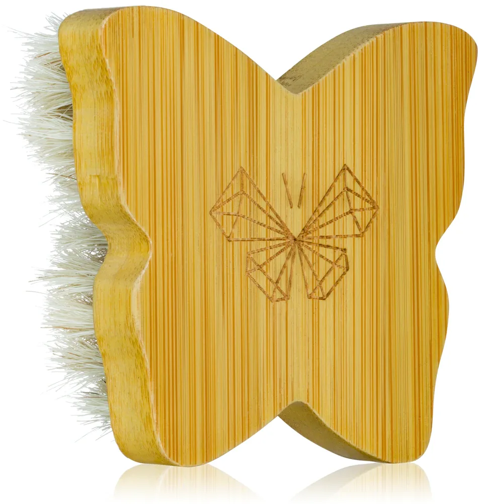 Crystallove Bamboo Butterfly Agave Face Brush Travel Size - Массажная щетка для лица и шеи, 1 шт