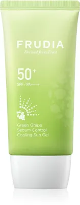 Frudia Sun Green Grape Sebum Control - Солнцезащитный увлажняющий гель для жирной и комбинированной кожи SPF 50+, 50 г
