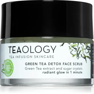 Teaology Cleansing Green Tea Detox Face Scrub - Пилинг сахарный для лица с зеленым чаем, 50 мл