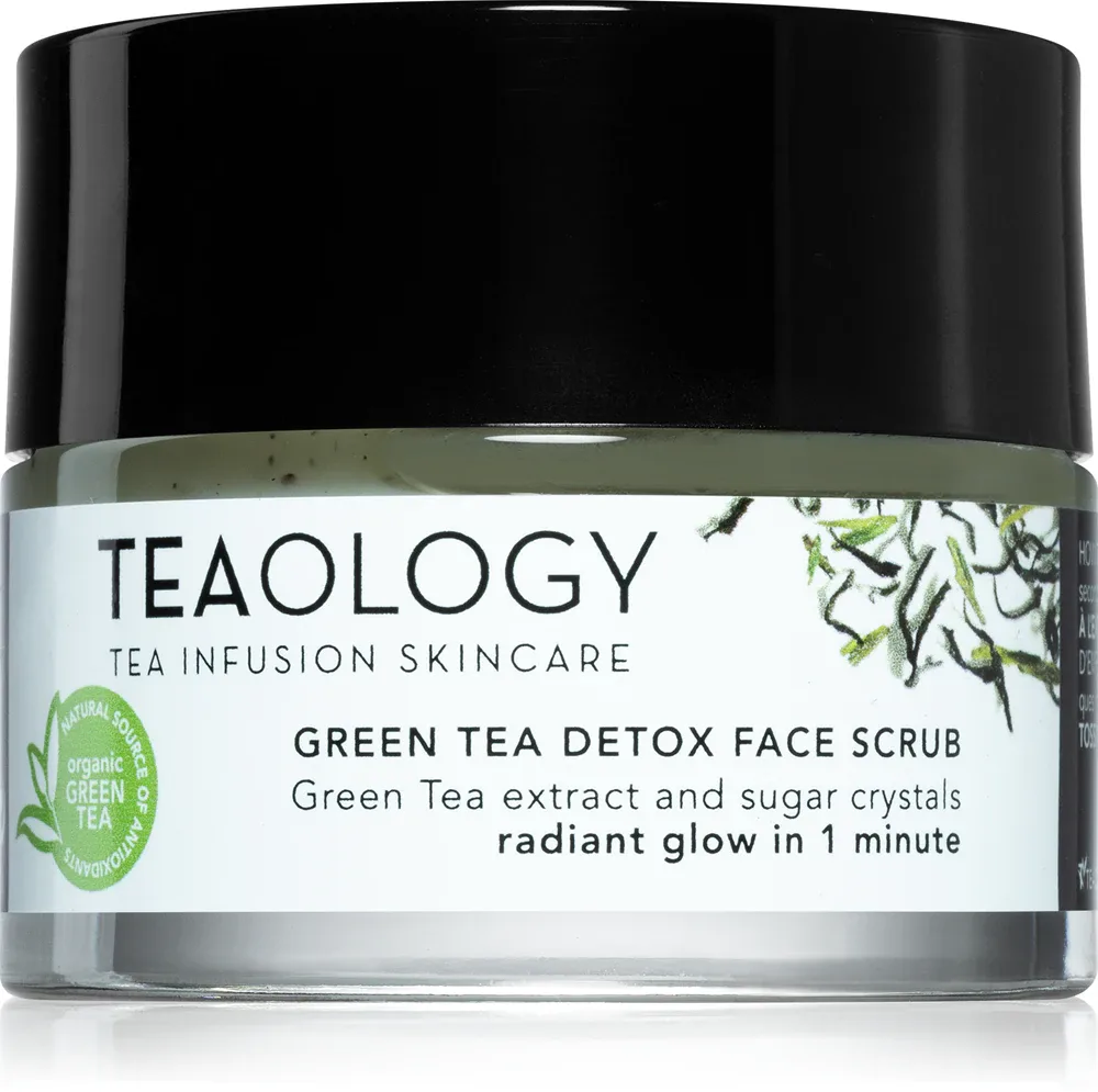 Teaology Cleansing Green Tea Detox Face Scrub - Пилинг сахарный для лица с зеленым чаем, 50 мл