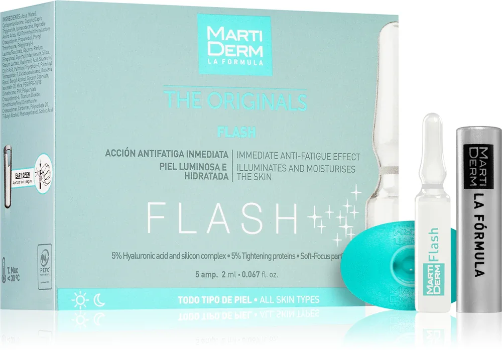 MartiDerm The Originals Flash - Концентрированный уход в ампулах для лица, 5 мл