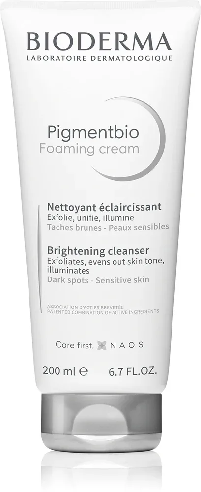 Bioderma Pigmentbio Foaming Cream - Кремовая пенка для глубокого очищения кожи с эффектом отбеливания, 200 мл