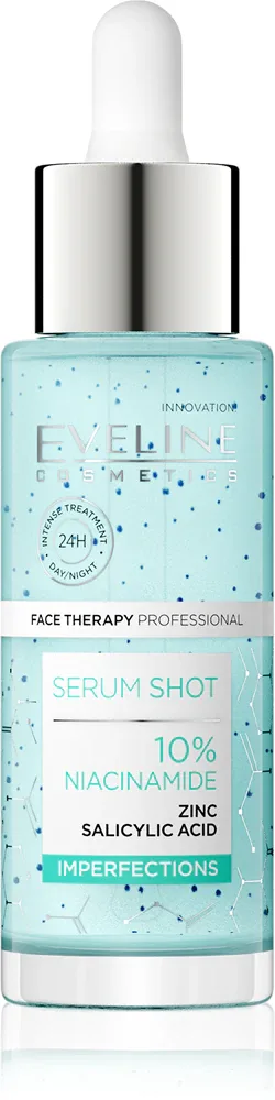Eveline Cosmetics Serum Shot 10% Niacinamide - Сыворотка для лица для жирной и проблемной кожи, 30 мл