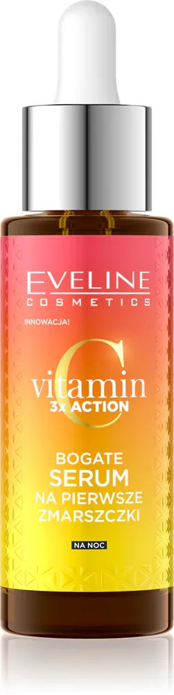 Eveline Cosmetics Vitamin C 3x Action - Сыворотка на ночь против первых морщин, 30 мл