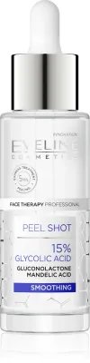 Eveline Cosmetics Serum Shot 15% Glycolic Acid - Скраб для лица для выравнивания тона кожи, 30 мл