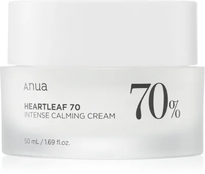 Anua Heartleaf 70% Intense Calming Cream - Успокаивающий защитный крем для всех типов кожи, включая чувствительную, 50 мл