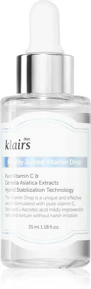 Klairs Freshly Juiced Vitamin Drop - Увлажняющая сыворотка для лица с витамином C, 35 мл
