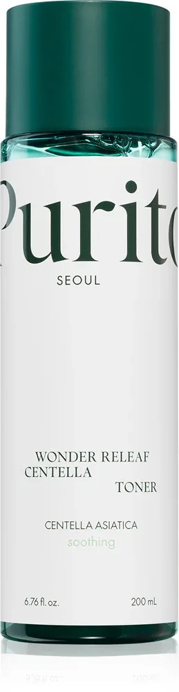Purito Wonder Releaf Centella Toner - Тоник увлажняющий для смягчения и укрепления чувствительной кожи, 200 мл