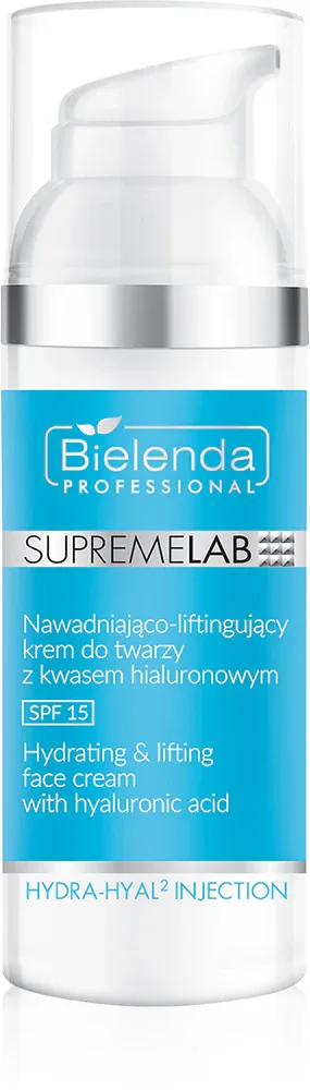 Bielenda Professional Supremelab Hydra-Hyal2 Injection 1,5% - Увлажняющий лифтинг-крем для лица с гиалуроновой кислотой SPF 15 SPF 15, 50 мл