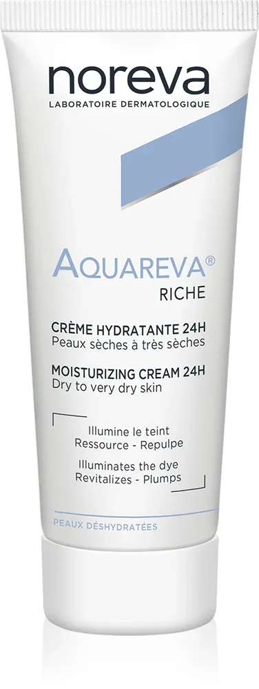 Noreva Aquareva Rich Moisturizing Cream 24h - Крем питательный интенсивно увлажняющий, 40 мл