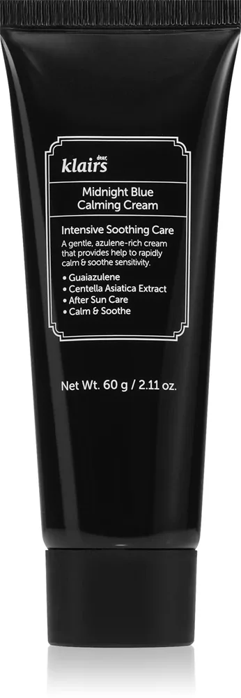 Klairs Midnight Blue Calming Cream - Успокаивающий крем после загара для чувствительной и раздраженной кожи, 60 мл