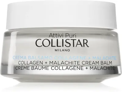 Collistar Attivi Puri Collagen Malachite Cream Balm - Увлажняющий крем против старения кожи с коллагеном, 50 мл