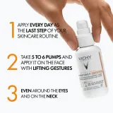 Vichy Capital Soleil Daily SPF50+ - Защитный тонизирующий флюид для лица SPF 50+, 40 мл, оттенок Light — фото 5