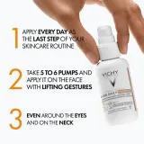 Vichy Capital Soleil Daily SPF50+ - Защитный тонизирующий флюид для лица SPF 50+, 40 мл, оттенок Medium — фото 4