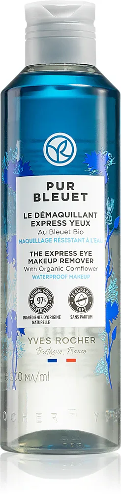 Yves Rocher Pur Bleuet - Нежный двухфазный средство для снятия макияжа с глаз, 200 мл