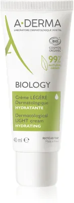 A-Derma Biology - Легкий увлажняющий крем для нормальной и смешанной кожи, 40 мл