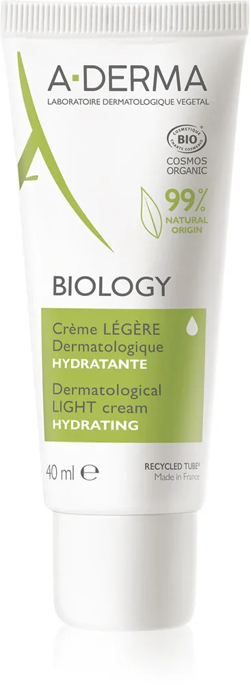 A-Derma Biology - Легкий увлажняющий крем для нормальной и смешанной кожи, 40 мл