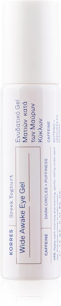 Korres Greek Yoghurt - Сыворотка для глаз с эффектом осветления в ролике, 15 мл