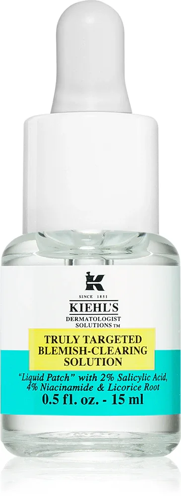 Kiehl's Dermatologist Solutions Truly Targeted Blemish-Clearing Solution - Сыворотка для проблемной кожи, 15 мл