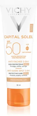 Vichy Capital Soleil - Тонирующий уход против пигментных пятен 3 в 1 SPF 50, 50 мл
